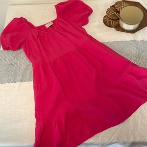 Universal Thread tiered dress with puff sleeves and pockets